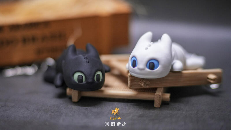 Flexi Toothless and Light Fury